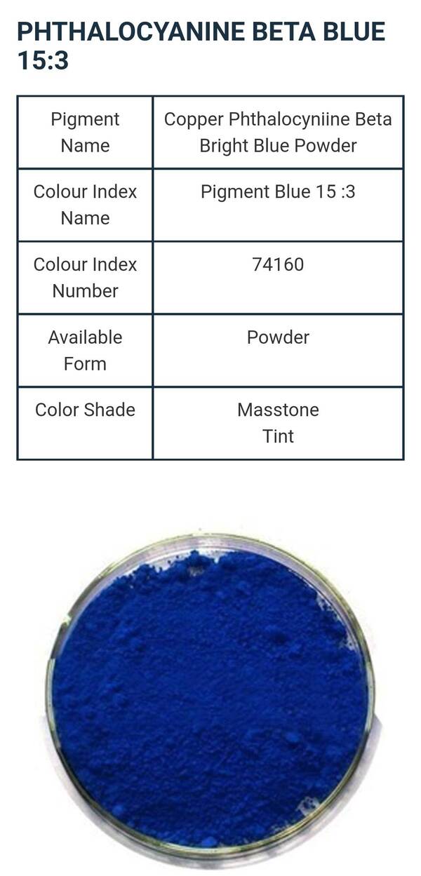Pigment Name :Copper Phthalocy