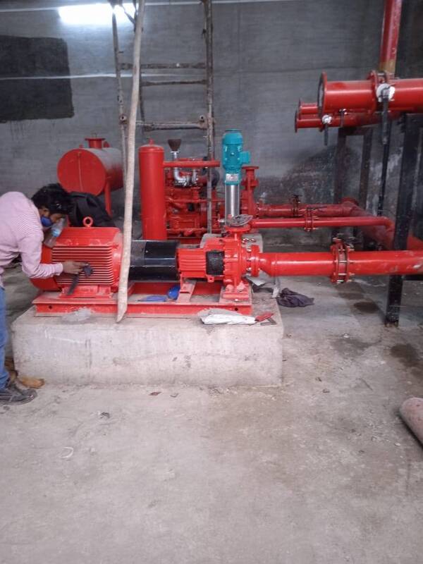 Fire fighting pump house