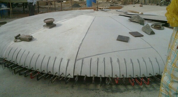 Dishend Top Fabrication in Process  Diameter 
