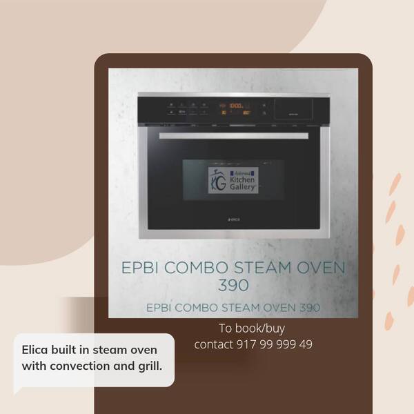 Elica built in steam oven with convection and gril Ashirwad Kitchen
