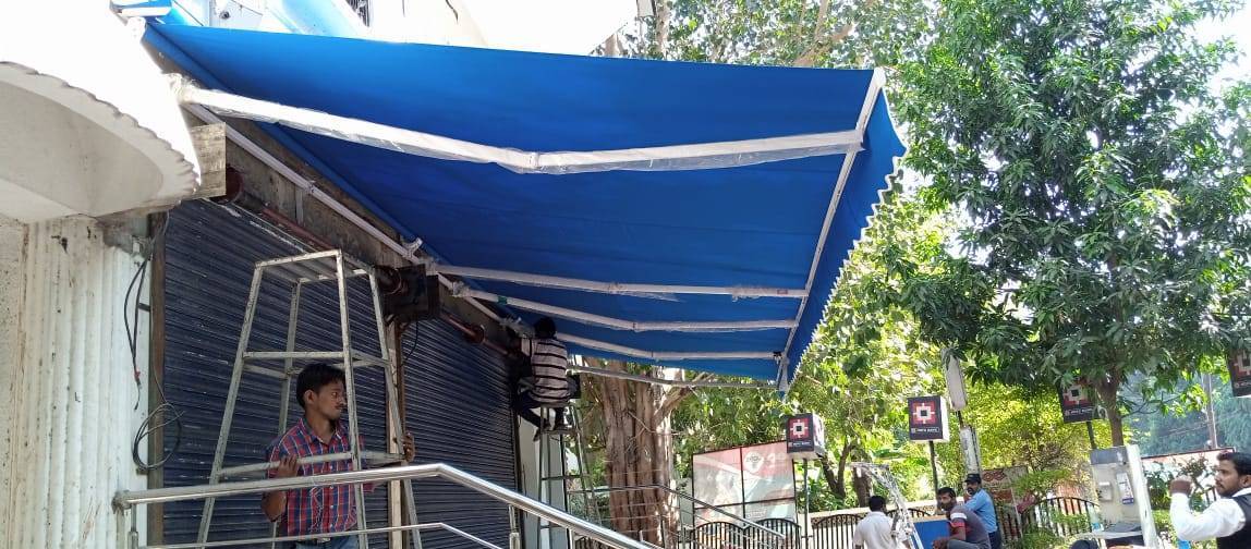 Awning install at Gandhibagh n