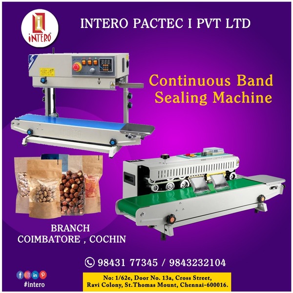 Continuous Band Sealing Machine The band sealer i INTERO PACTEC INDIA PVT LTD