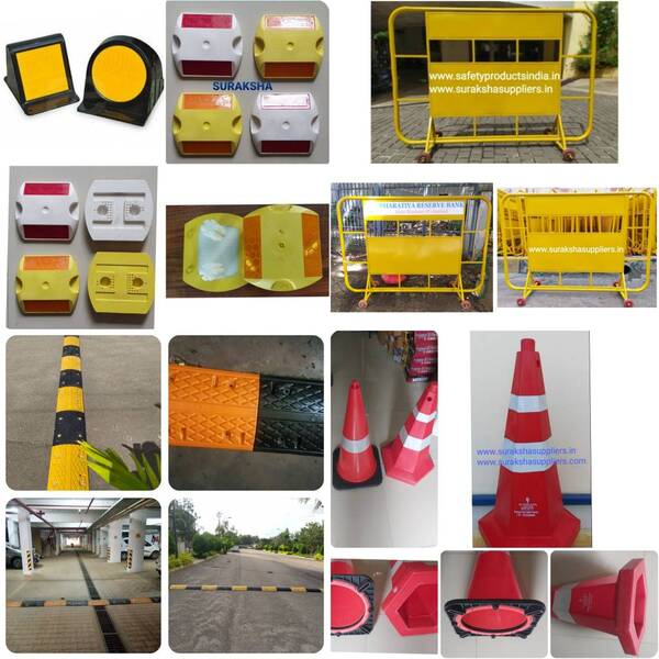 Rubber Speed Breaker SuppliersRubber Speed Breaker DealersRubber Humps SuppliersRubber Humps DealersRubber Coloum Guard SuppliersWholesale Suppliers for Parking and Road Safety Productswww.surakshasuppliers.inwww.safetyproductsindia.in