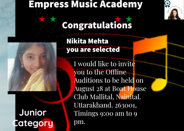 Congratulations, Dear Nik