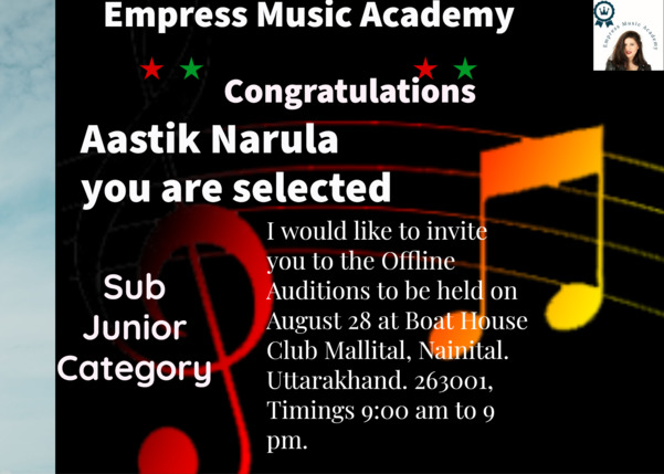 Congratulations, Dear Aas