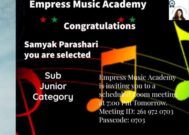 Congratulations, Dear Sam