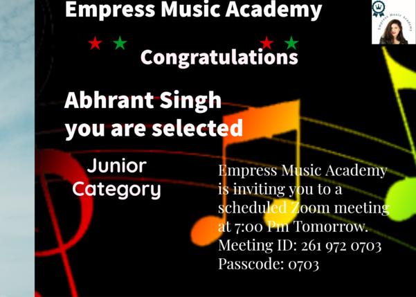 Congratulations, Dear Abh