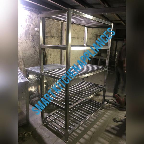 5 Shelves Storage Rack Fully Stainless Steel. Smart Kitchen Appliances