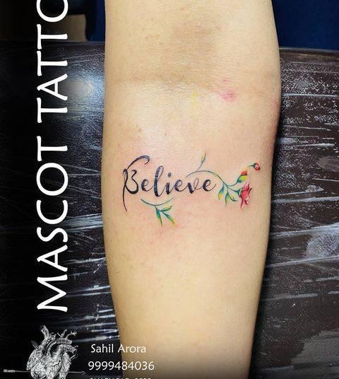 Believe tattoo .  Ik onkar tattoo design