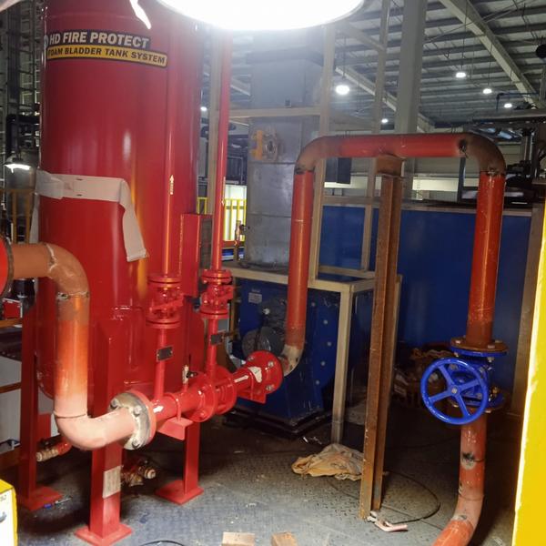 fire foam floding system