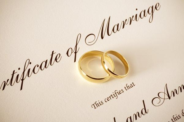 old marriage certificate