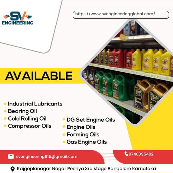 All types of hydraulic oil and Grease supply SV ENGINEERING