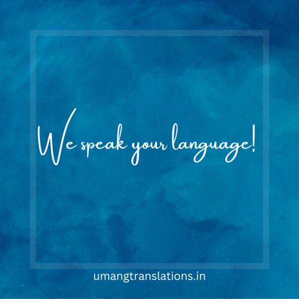 We don't just speak your langu