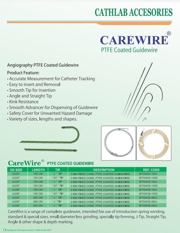 Carewire PTFE Coated Guidewire Medtech devices