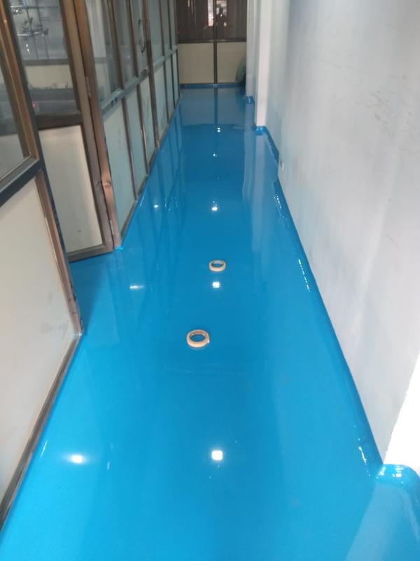 Pharma Epoxy flooring at Ahmedabad. 1mm epoxy flo K2P Industries