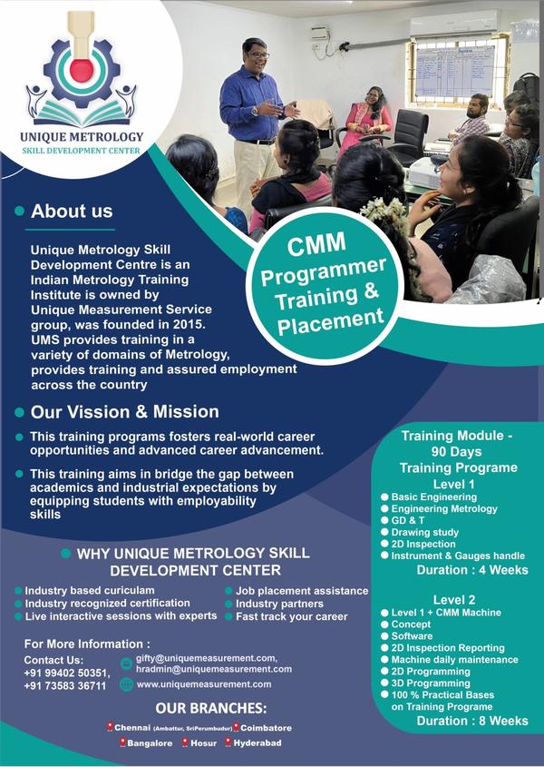 Best CMM Inspection Servi UNIQUE MEASUREMENT SERVICE In Chennai India