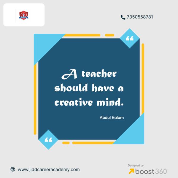 A teacher should have a c