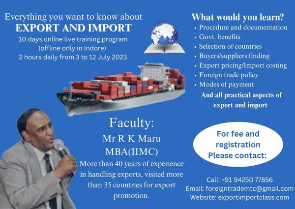 EXPORT IMPORT TRAINING PR