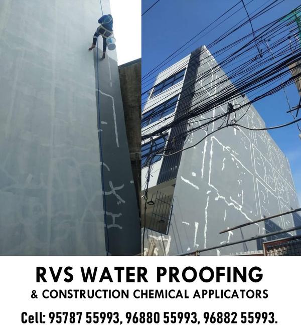 external wall crack filling