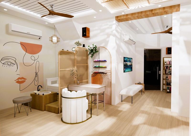 stylish salon interior decorat