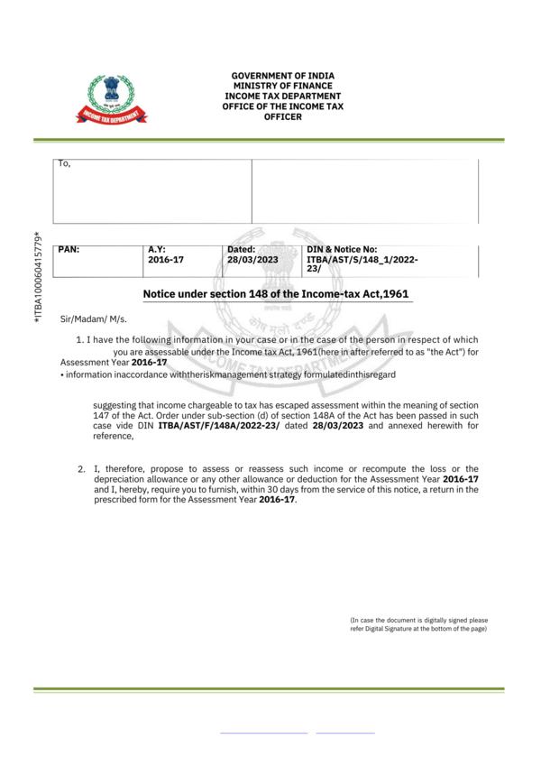 showcause notice issued