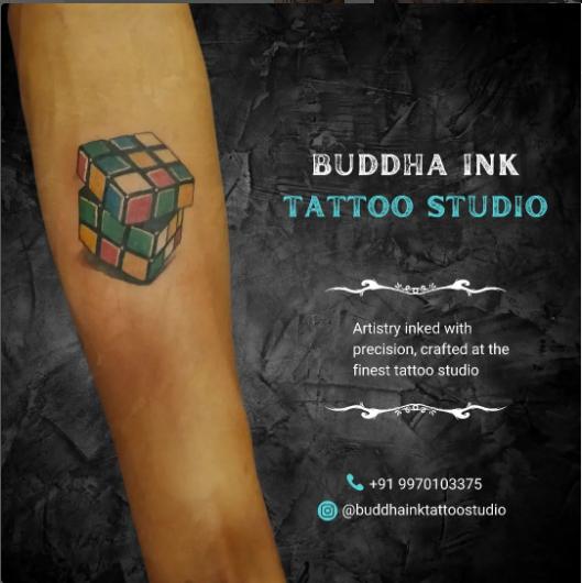 3d cube tattoo designs