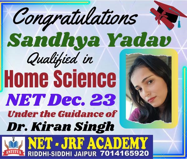 Congratulations to Sandhy