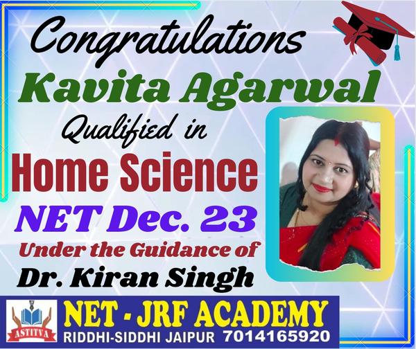 Congratulations to Kavita