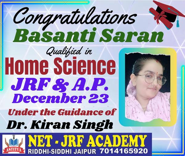 Congratulations to Basant