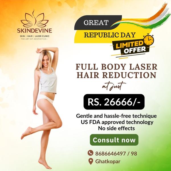 Laser hair reduction is painless and aff