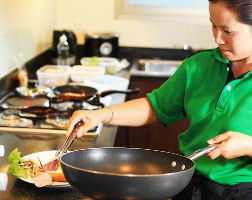 elevating cooking maid service