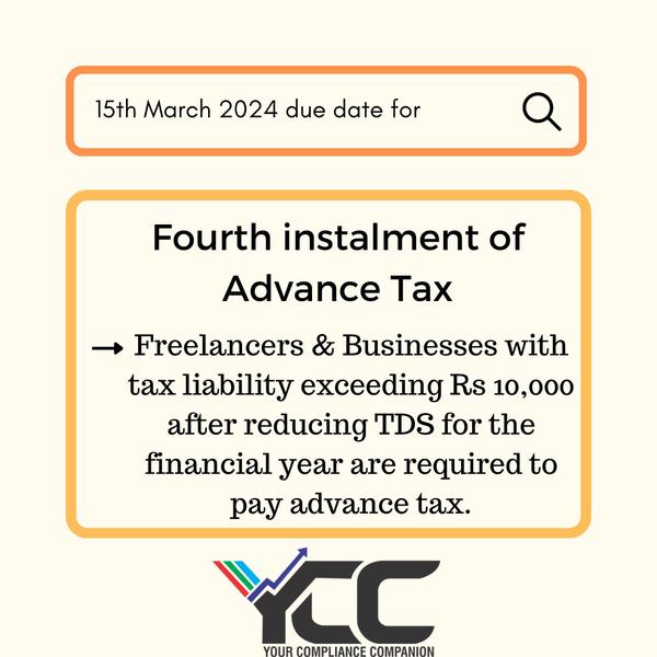 advance tax payment deadlines