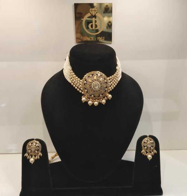 plain gold necklace set