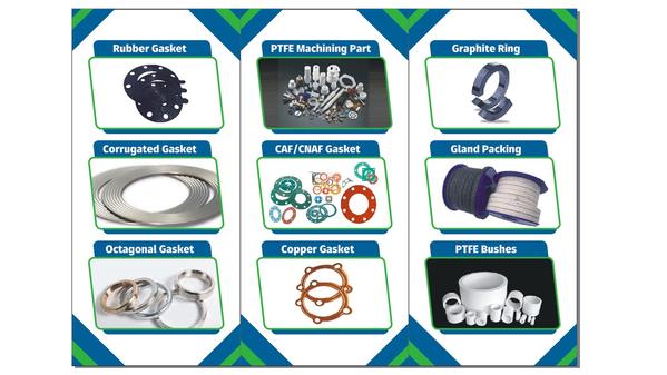 •	flange gasket
•	rubber gaske