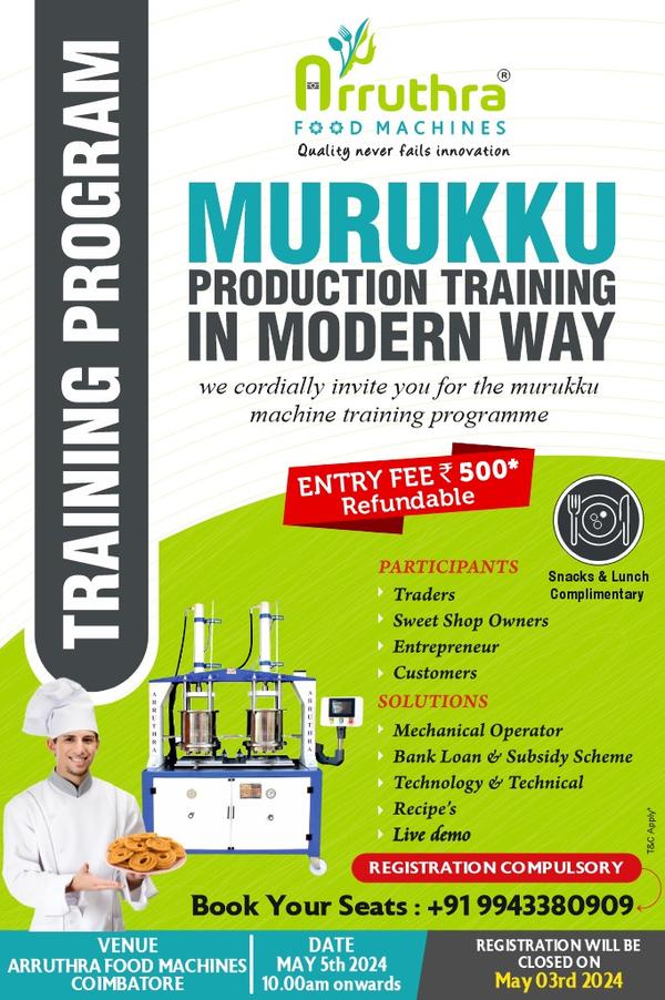 How to choose a Murukku machine for murukku manufa