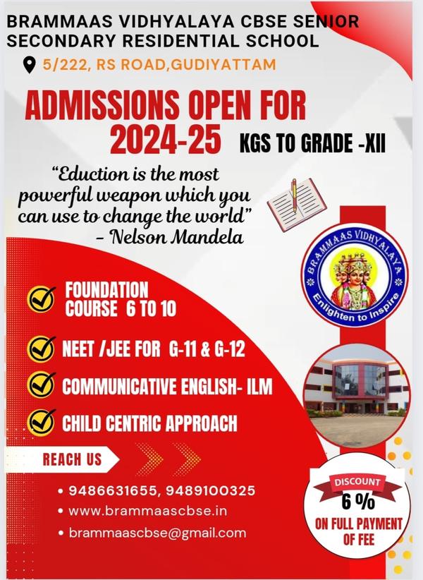 Admission open Pre-KG to 
