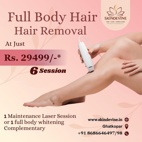 Laser hair removal is the process of hai