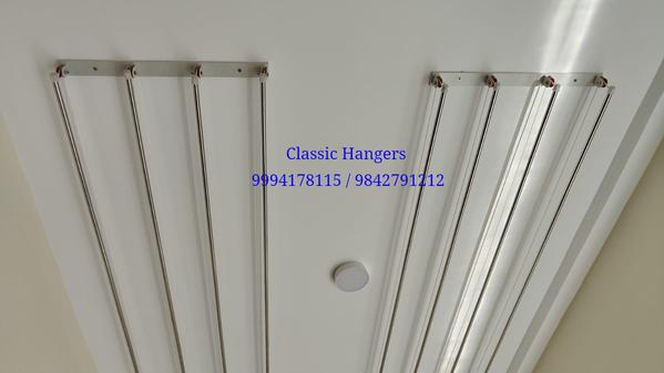 balcony cloth hanger installat
