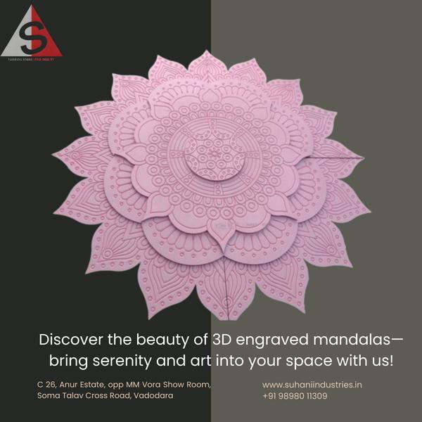 3d engraved mandalas