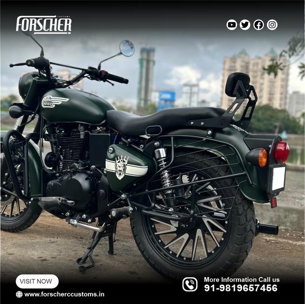 Peek at the back view of our Royal Enfield masterp