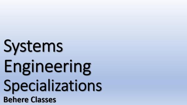 Exploring Specializations