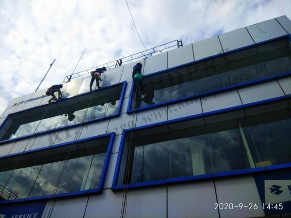 structural glass cleaning work