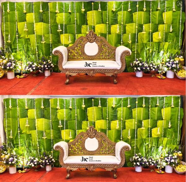 traditional wedding setup with