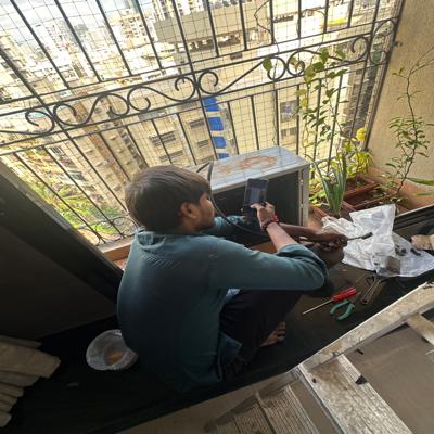 Split Ac Repair and Out door pressure checked 