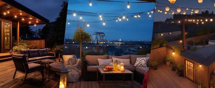 rooftop led wall installation 