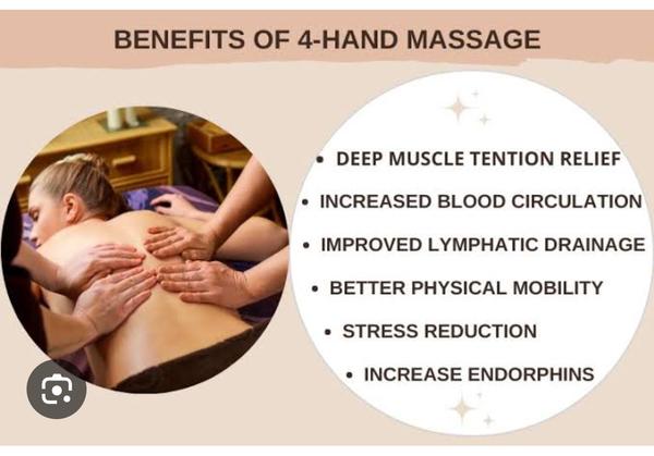 four hand massage stress reduc