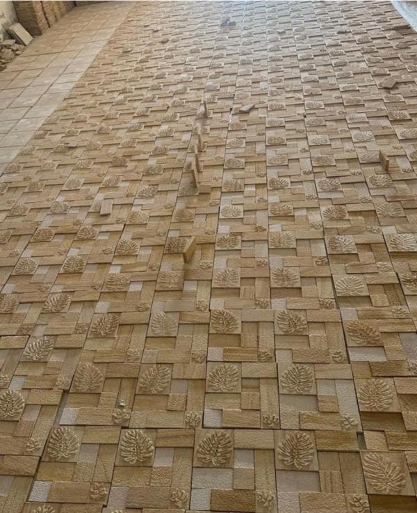 Mosaic carving elevation stone 