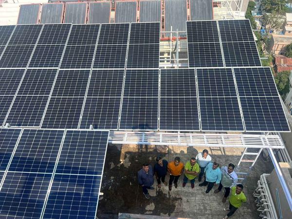 rooftop solar installation ran