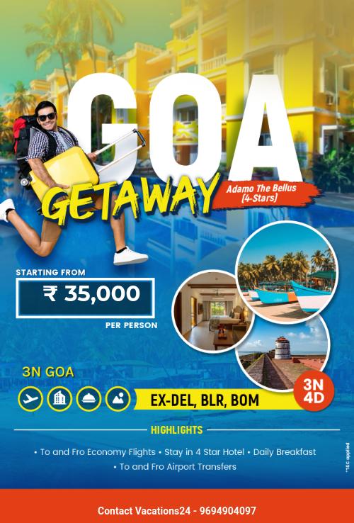 Goa from Jaipur with Flight @ 