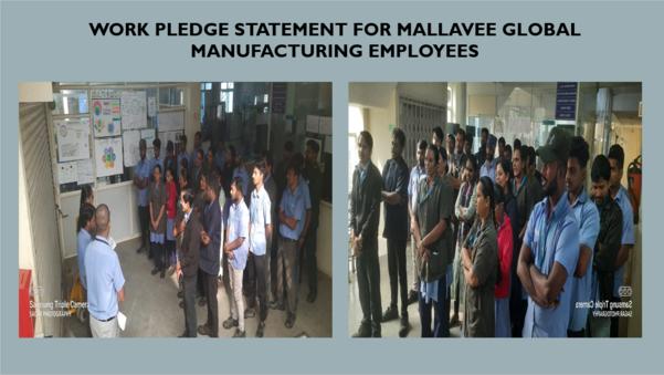 Team Mallave Global Manufacturing taking pledge st